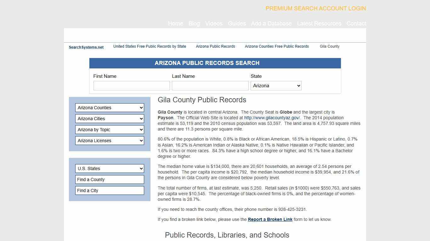 Gila County Criminal and Public Records
