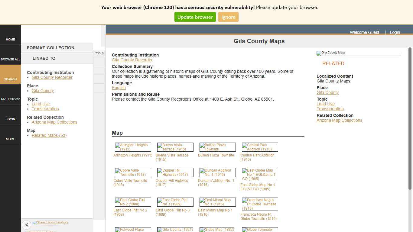 Gila County Maps | Arizona Memory Project