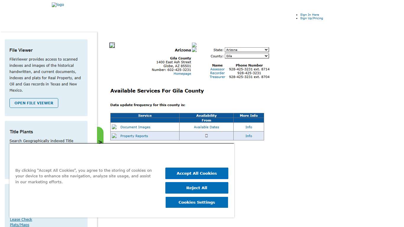 Search Gila County Public Property Records Online | CourthouseDirect.com