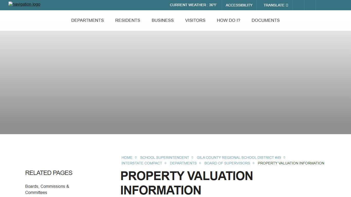 Gila County Property Valuation Information